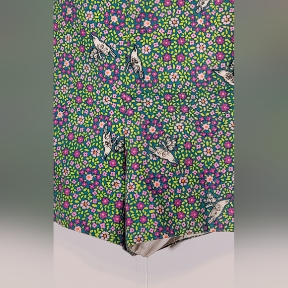 Vintage cotton romper / swim suit with birds and flowers. Size medium. - Picture 3 of 8